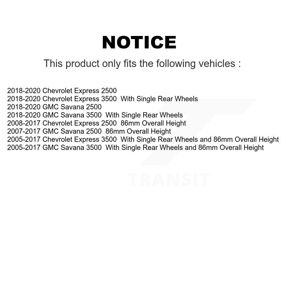 Kit de plaquettes en céramique pour Rotor de frein à fente arrière, pour GMC Chevrolet Savana 3500 250