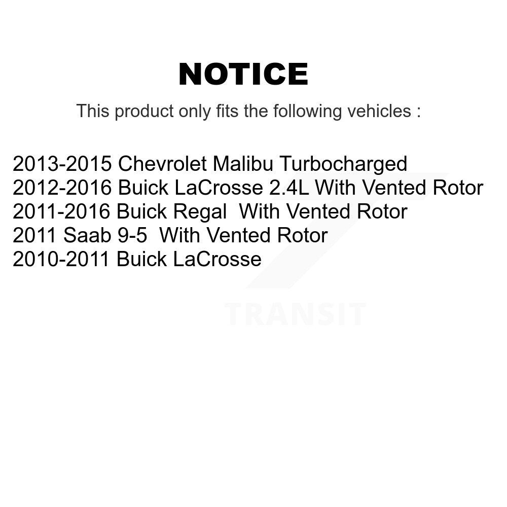 Kit de plaquettes en céramique pour Rotors de frein à fente de forage arrière, pour Buick Chevrolet Malibu LaCross