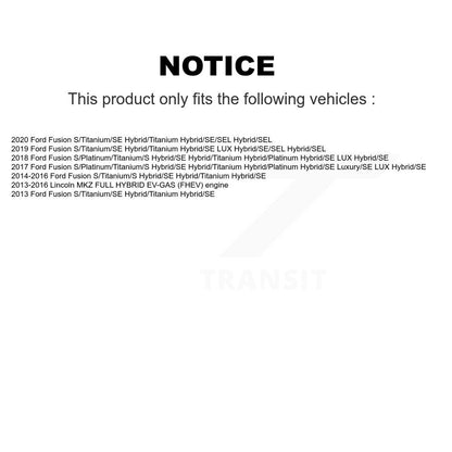 Rotors de frein à fente arrière percés, Kit de plaquettes semi-métalliques pour Ford Fusion Lincoln MK