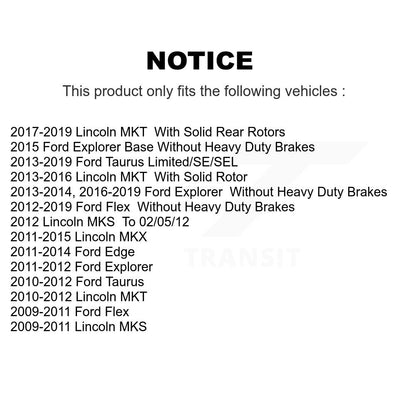 Kit de plaquettes en céramique pour Rotors de frein à fente de forage arrière, pour Ford Explorer Edge Flex Lincol