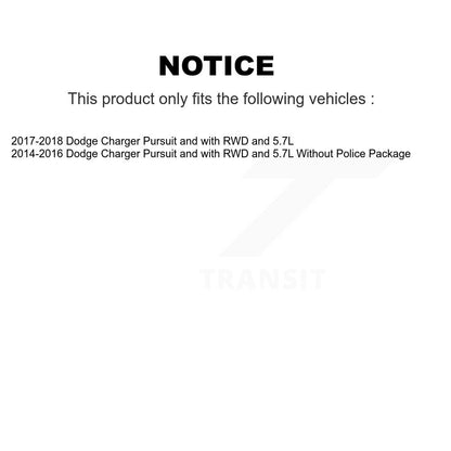 Rotor de frein à disque fendu percé à revêtement arrière et Kit de plaquettes en céramique pour Dodge Charge