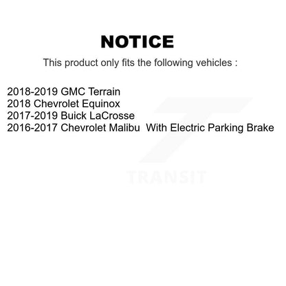 Kit de plaquettes de frein en céramique, Rotors de frein à fente arrière percés pour Chevrolet Equinox GMC Terrai