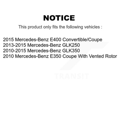 Kit de plaquettes semi-métalliques de rotors de frein à fente de forage arrière pour Mercedes-Benz GLK350 E35