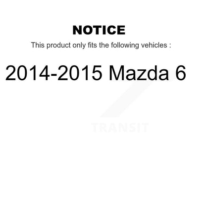 Kit de plaquettes en céramique pour rotors de frein à disque à fente forée à revêtement arrière pour Mazda 2014-2015