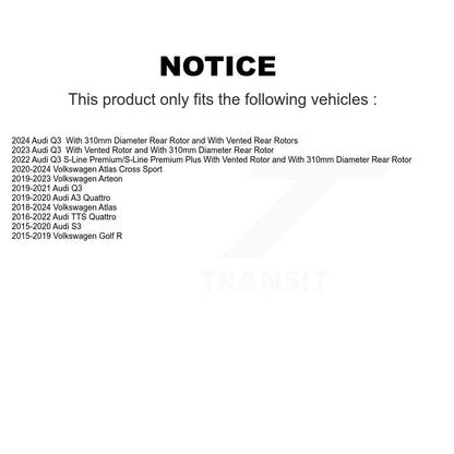Kit de plaquettes en céramique pour Rotor de frein, fente de perçage arrière, pour Volkswagen Atlas Audi Q3 Cross