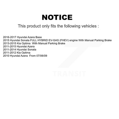Kit de plaquettes de frein en céramique, fente de perçage arrière, Rotors, pour Hyundai Sonata Kia Optima Azer
