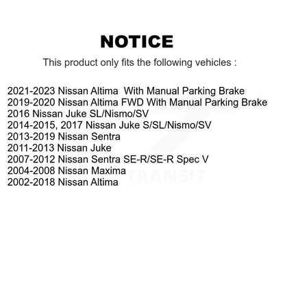 Kit de plaquettes en céramique pour Rotor de frein à disque, fente arrière percée, pour Nissan Sentra Altima Juk