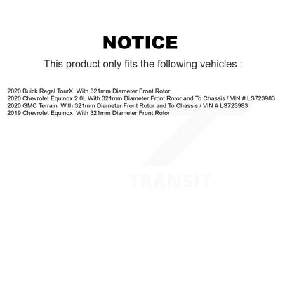 Kit de Rotor de frein à disque de fente de foret de tampon en céramique avant et arrière pour Chevrolet Equinox GM