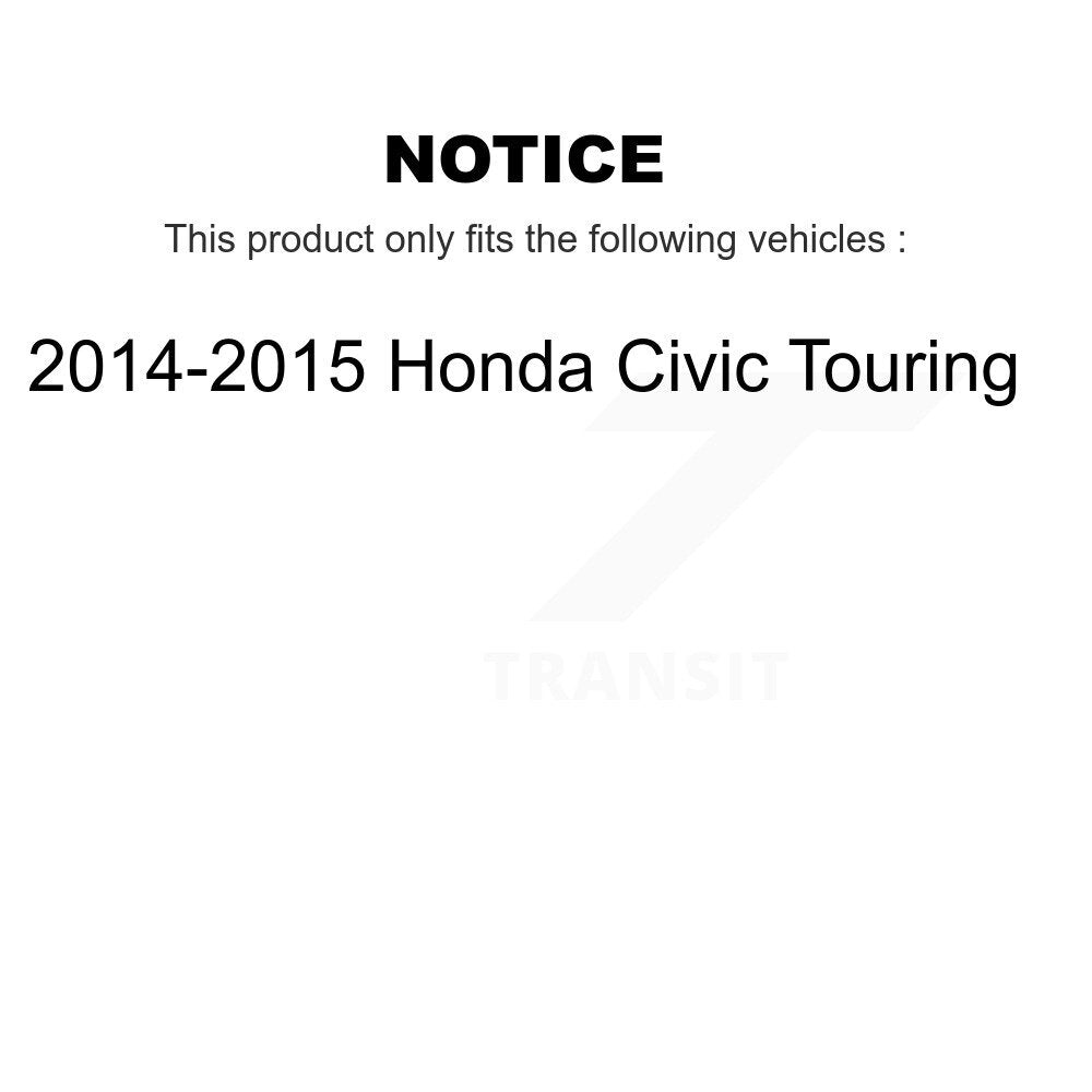 Kit de rotors de frein à fente de forage de tampon en céramique avant et arrière pour Honda Civic Tourin 14-15