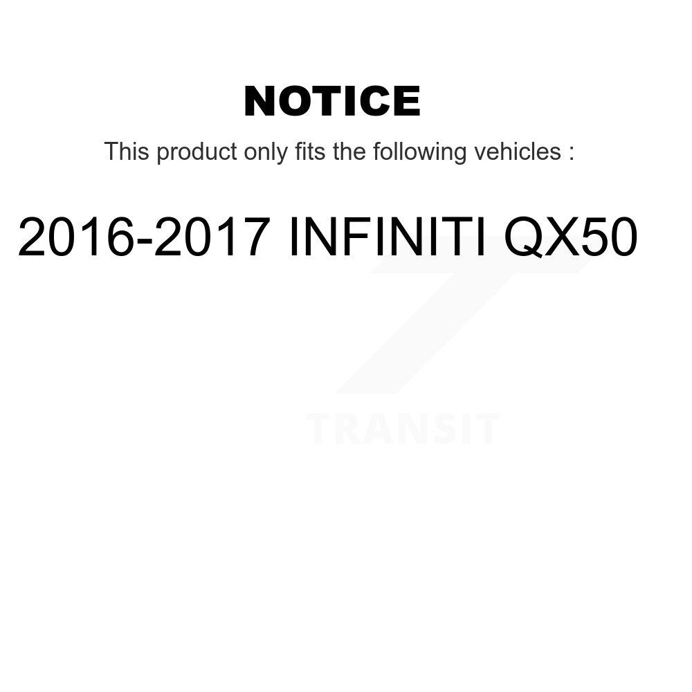 Kit de rotors de frein à fente percés avec tampons en céramique avant et arrière pour INFINITI QX5 2016 – 2017
