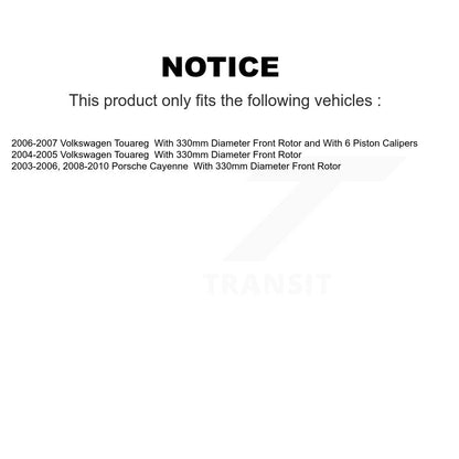 Kit de plaquettes semi-métalliques de Rotor de frein à fente avant percée pour Porsche Cayenne Touare