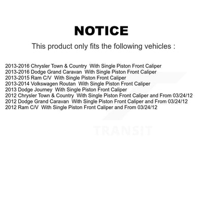 Kit de plaquettes en céramique pour Rotor de frein à fente arrière, pour Dodge Grand Caravan Chrysler