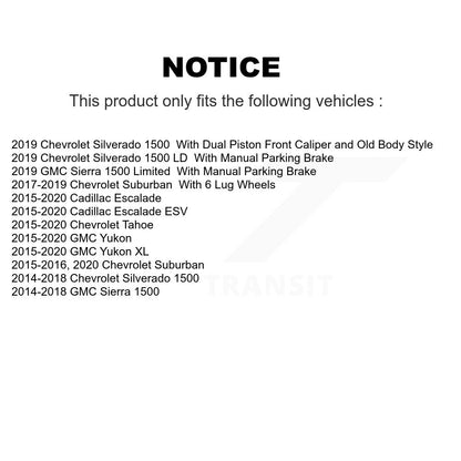 Kit de plaquettes en céramique pour Rotors de frein à fente de forage arrière, pour Chevrolet GMC Silverado 1500 X