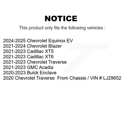 Kit de plaquettes de frein en céramique, Rotors de frein à fente arrière percés pour Chevrolet Traverse Blazer GM