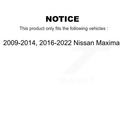 Kit de protection en céramique de rotors de frein à disque fendus percés avant enduits pour Nissan Maxim