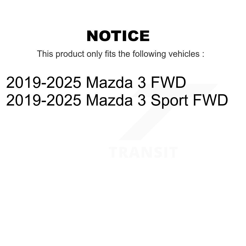 Kit de plaquettes en céramique pour Rotor de frein à disque, fente percée, revêtement avant, pour Mazda 3 Sport FW