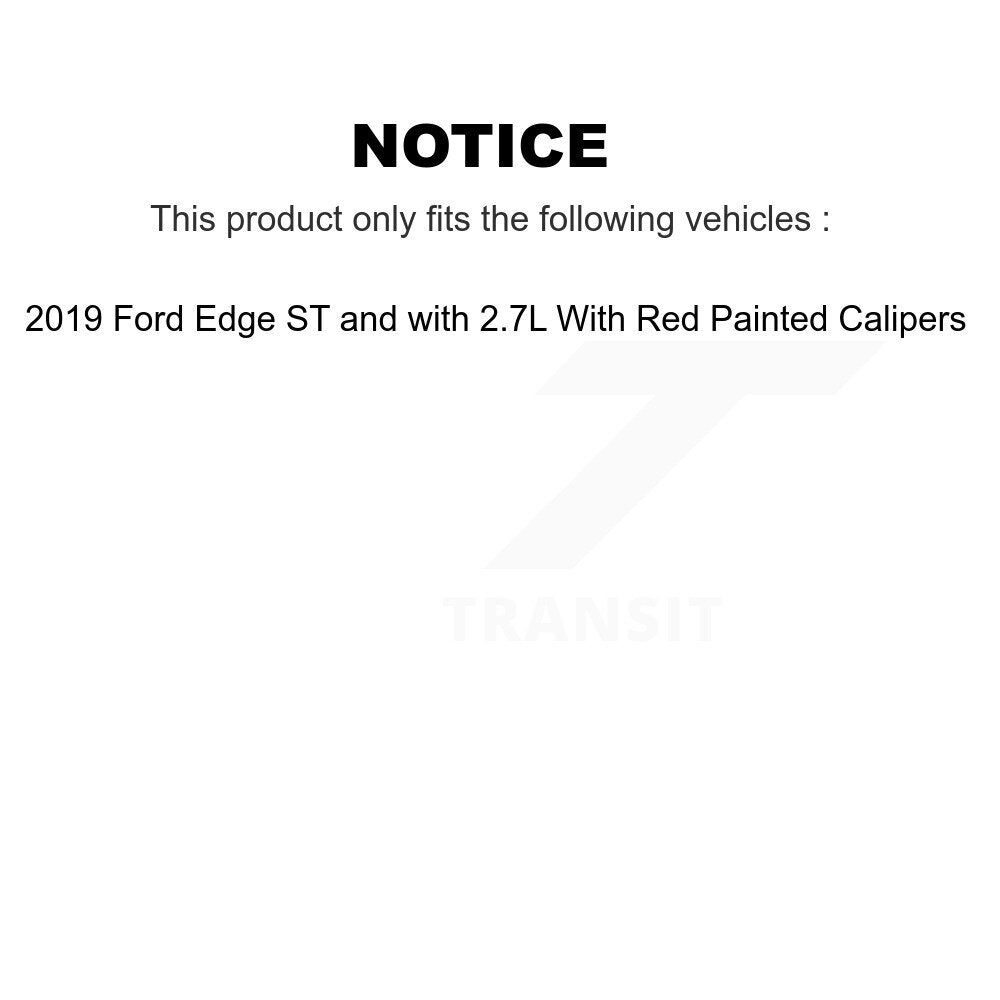 Kit de rotors de frein à fentes semi-métalliques avant et arrière en céramique, pour Ford Edge