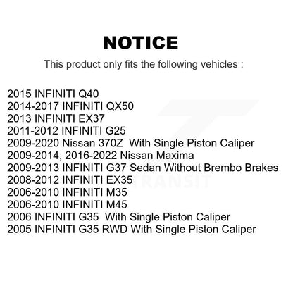 Disque arrière, Rotors percés et fendus, plaquettes en céramique, Kit de quincaillerie pour chaussures de stationnement pour