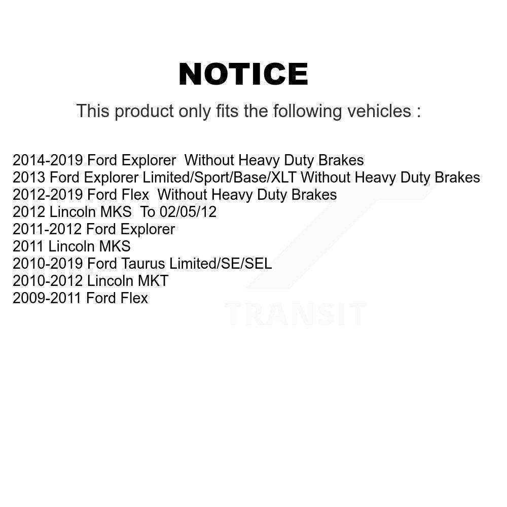 Kit de plaquettes en céramique pour Rotor de frein à fente avant percée, pour Ford Explorer Flex Taurus MK