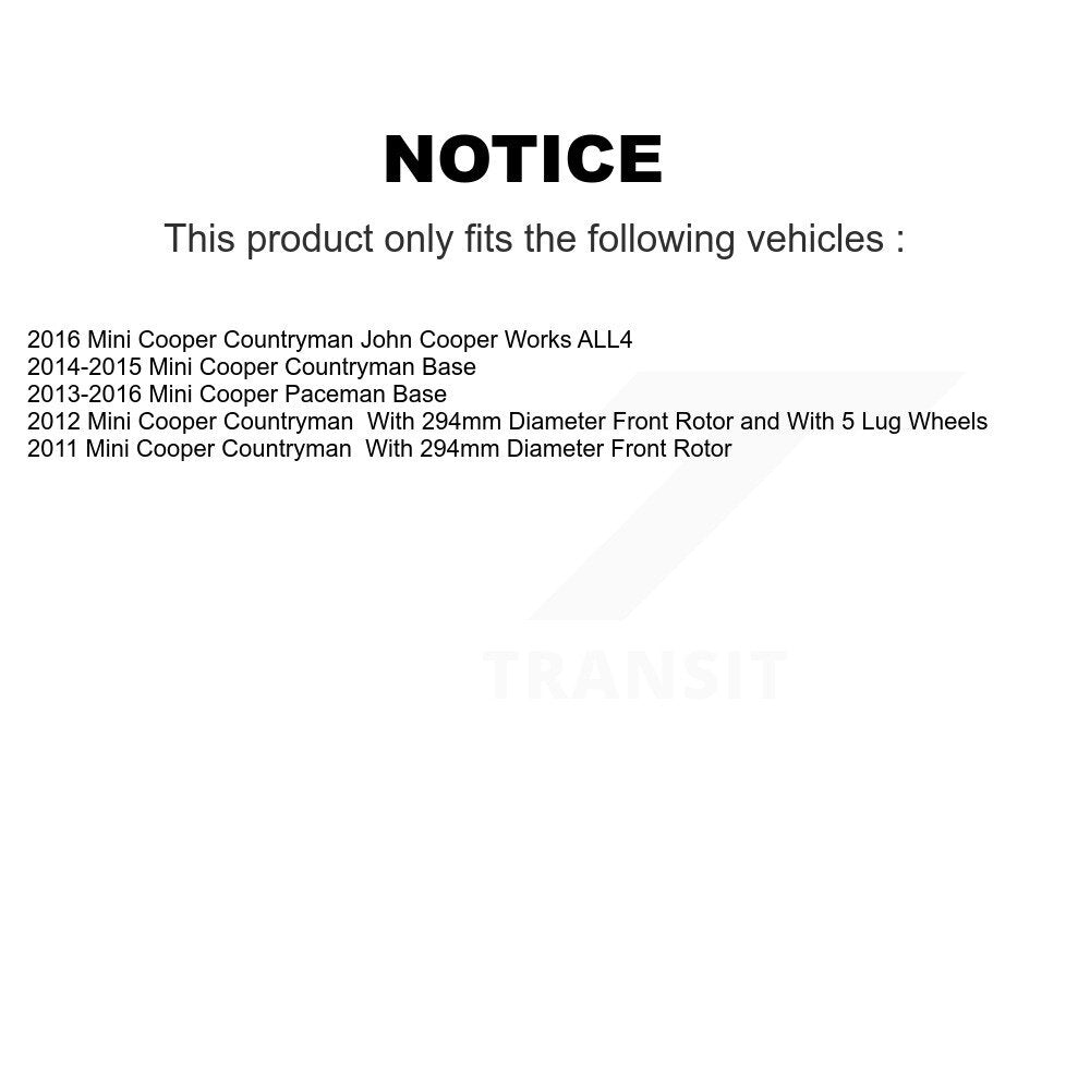 Kit de plaquettes en céramique pour Rotors de frein à fente avant, pour Mini Cooper Countryman Pacema