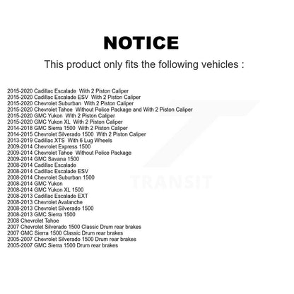 Kit de plaquettes en céramique pour Rotor de frein, fente de perçage avant, pour GMC Sierra 1500 Chevrolet Taho