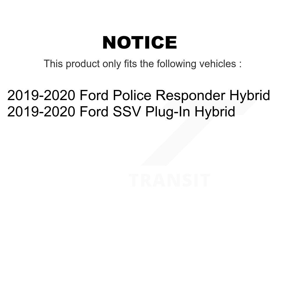 Kit de plaquettes de frein en céramique, rotors de frein à fente avant percés, pour Ford Police Responder Hybri