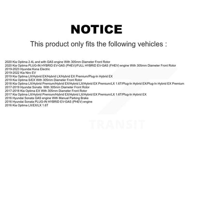 Kit de plaquettes en céramique pour Rotor de frein, fente de perçage avant, pour Hyundai Sonata Kona Electric E