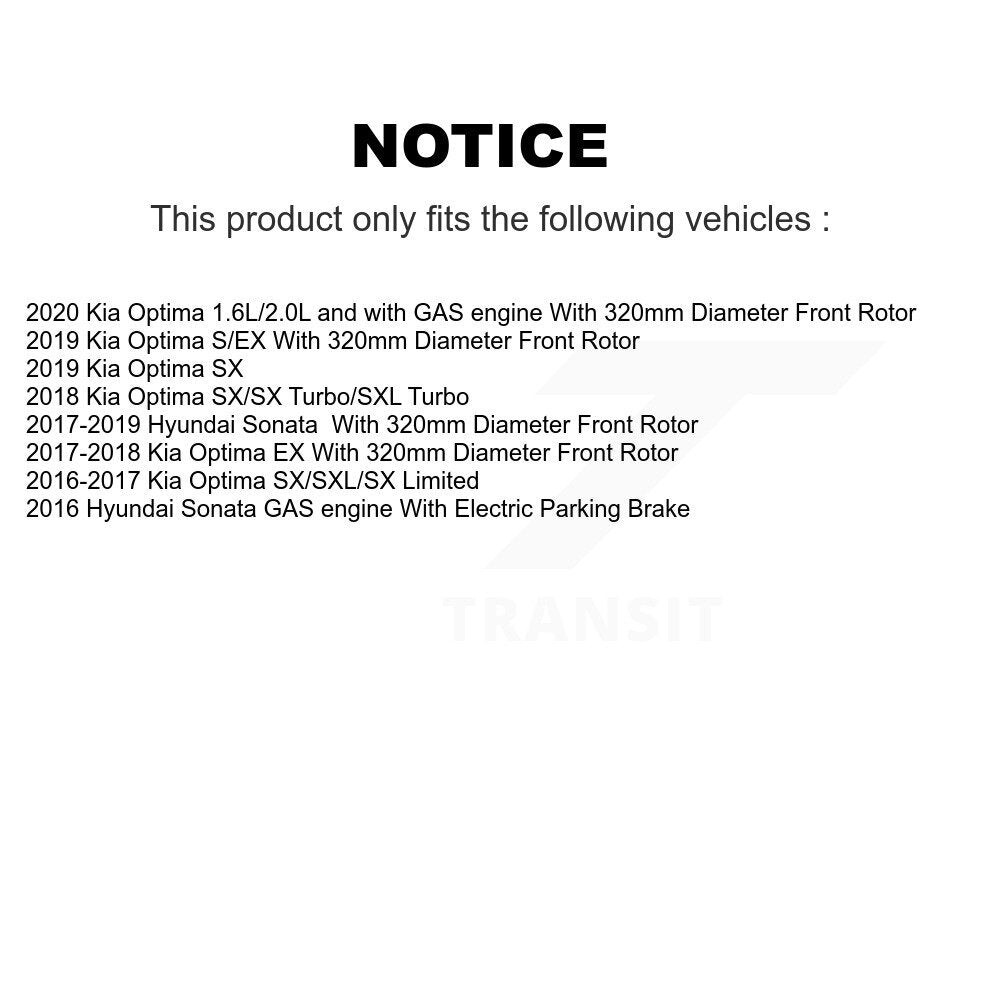 Kit de plaquettes en céramique pour Rotors de frein à disque, fente de perçage avant, pour Hyundai Sonata Kia Optim