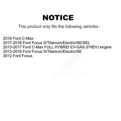 Kit de plaquettes en céramique pour rotors de frein à disque à fente forée avec revêtement avant pour Ford Focus c-ma