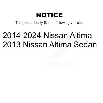 Kit de protection en céramique de rotors de frein à disque fendus percés avant enduits pour Nissan Altim