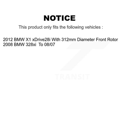 Rotor de frein à disque fendu percé à revêtement avant et Kit de plaquettes en céramique pour BMW X1 328x