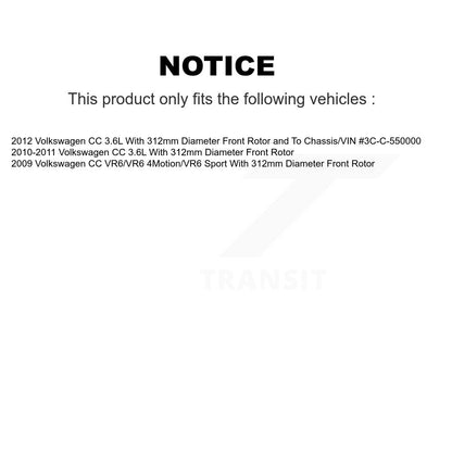 Kit de plaquettes en céramique pour Rotor de frein à disque, fente percée, revêtement avant, pour Volkswagen CC R3
