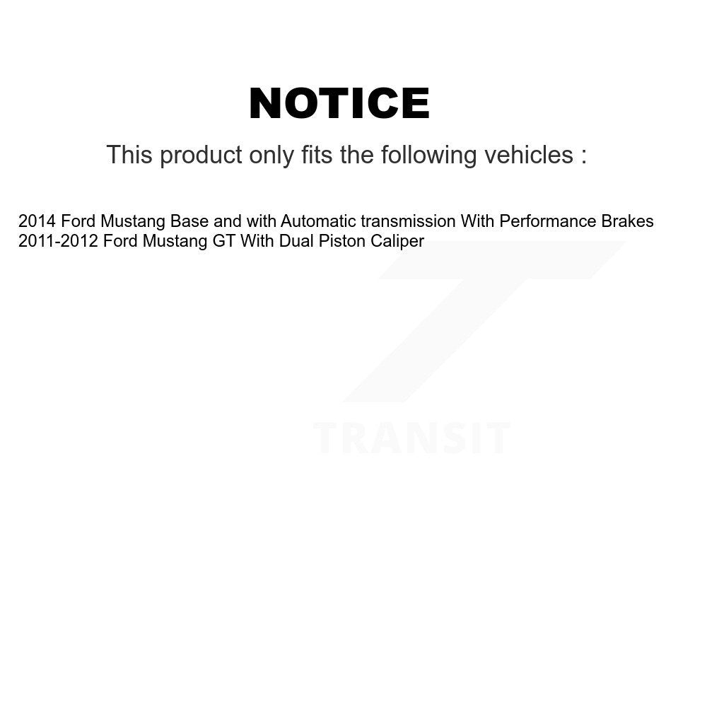 Kit de plaquettes en céramique pour Rotor de frein à disque, fente avant et arrière, pour Ford Mustang