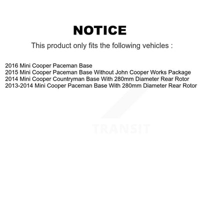 Rotor de frein à fente percée avant et arrière et Kit de plaquettes en céramique pour Mini Cooper Countryma