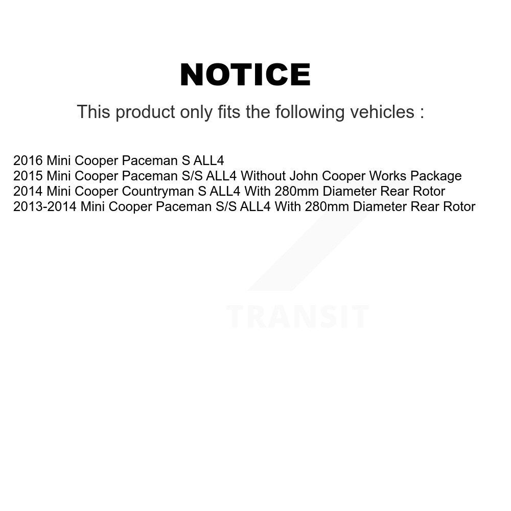 Rotor de frein à fente percée avant et arrière et Kit de plaquettes en céramique pour Mini Cooper Countryma