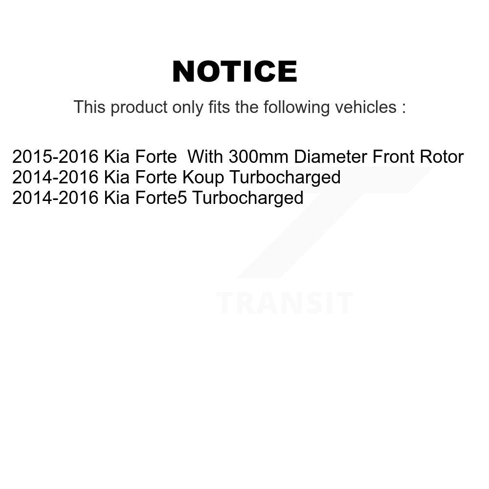Kit de plaquettes en céramique pour Rotor de frein à disque, fente de perçage avant et arrière, pour Kia Forte Forte5 Kou