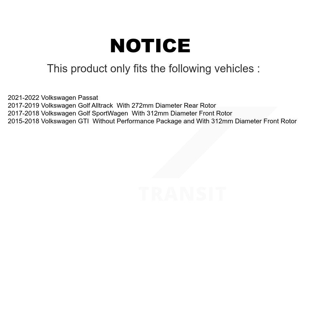 Kit de plaquettes en céramique pour Rotor de frein, fente de perçage avant et arrière, pour Volkswagen Golf SportWage