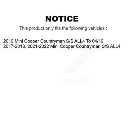 Rotor de frein à fente percée avant et arrière et Kit de plaquettes en céramique pour Mini Cooper Countryma