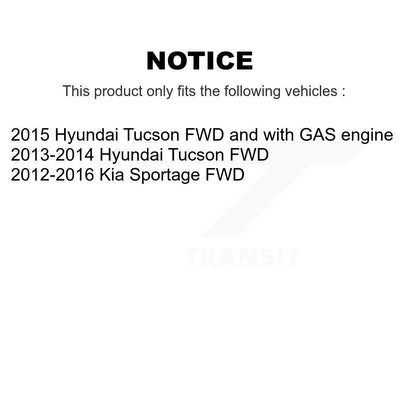 Kit de plaquettes de frein en céramique, Rotors de frein à disque à fente avant et arrière pour Hyundai Tucson Ki