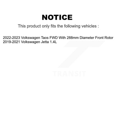 Kit de plaquettes en céramique pour Rotor de frein à disque, fente de perçage avant et arrière, pour Volkswagen Jetta Tao