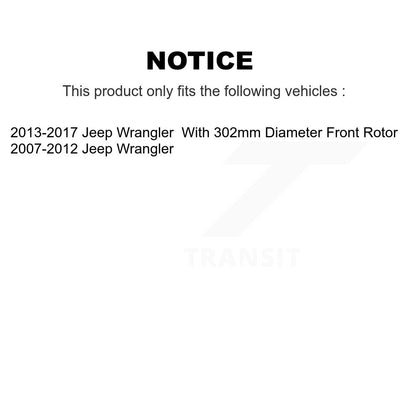 Kit de plaquettes en céramique pour Rotor de frein à disque, fente de perçage pour manteau avant et arrière, pour Jeep Wrangler J