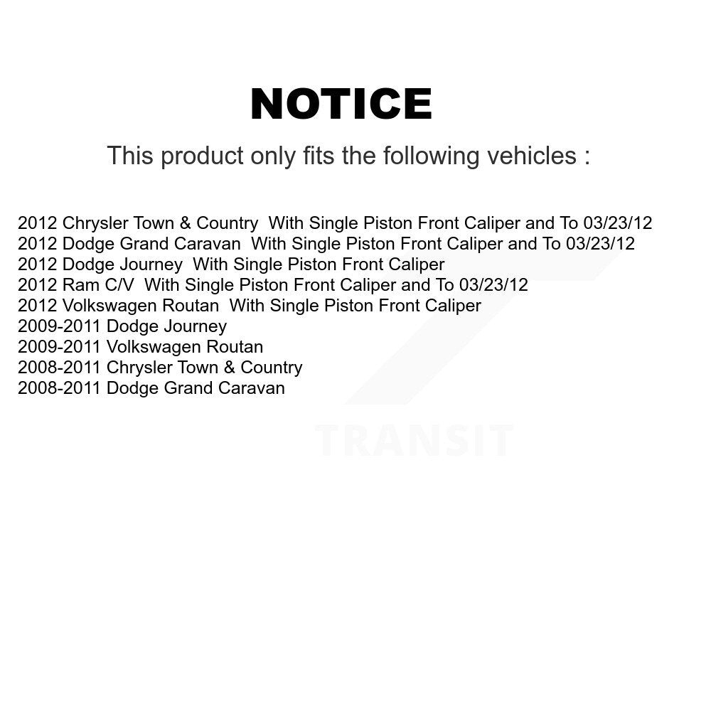 Kit de plaquettes en céramique pour Rotor de frein, fente de perçage arrière, pour Dodge Grand Caravan Journey Tow