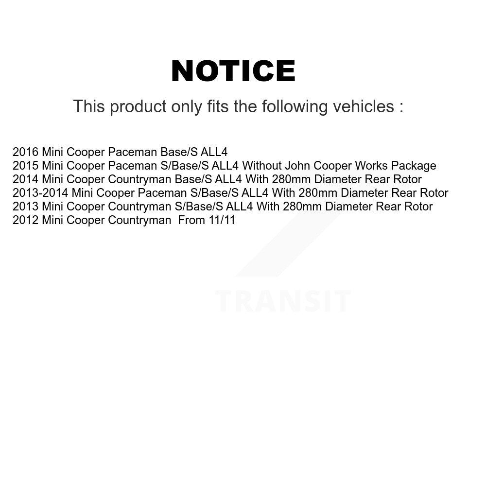 Kit de plaquettes en céramique pour Rotor de frein à fente arrière, pour Mini Cooper Countryman Pacema