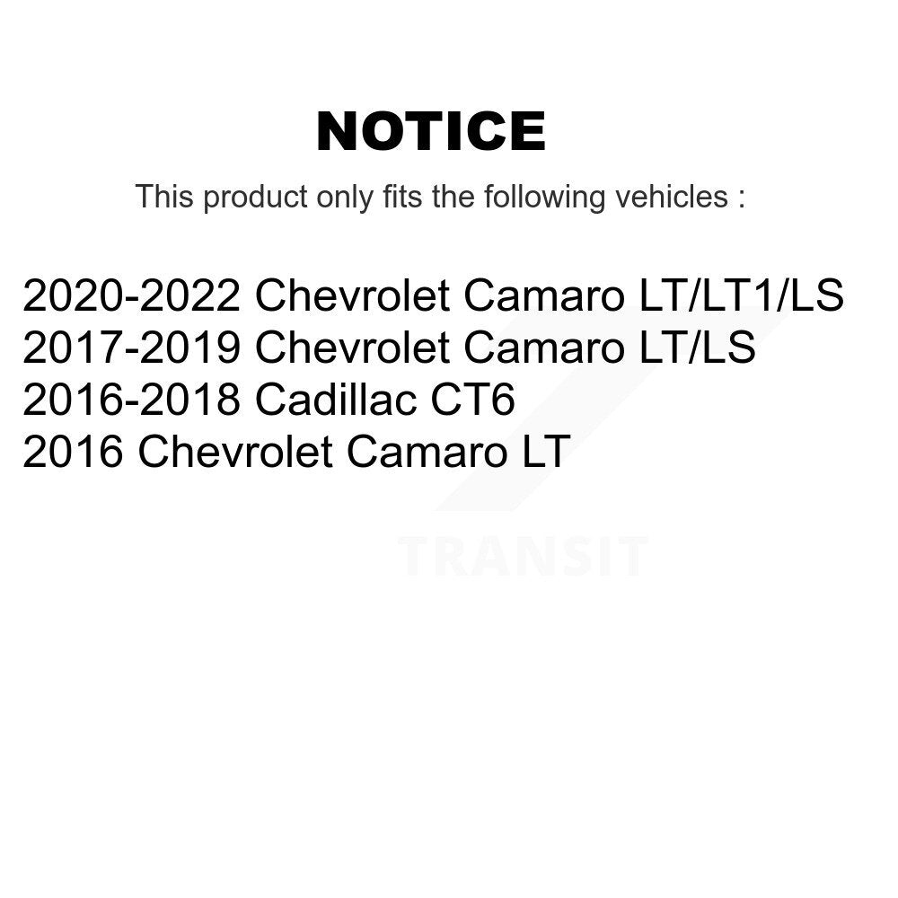 Kit de plaquettes de frein en céramique, Rotors de frein à fente arrière percés pour Chevrolet Camaro Cadillac CT
