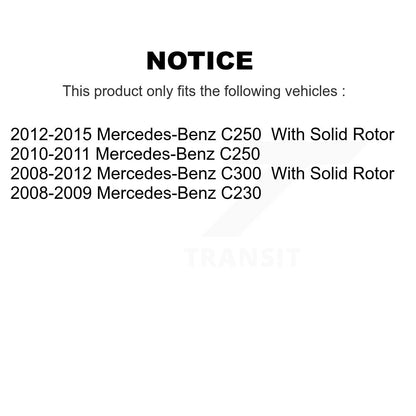 Rotor de frein à fente percée arrière et Kit de plaquettes en céramique pour Mercedes-Benz C300 C250 C23