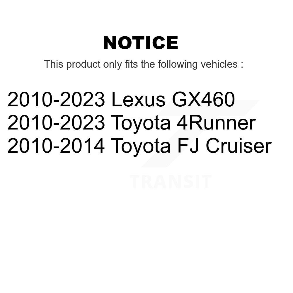 Kit de plaquettes de frein en céramique, Rotors de frein à fente arrière percés pour Toyota 4Runner Lexus GX460 F