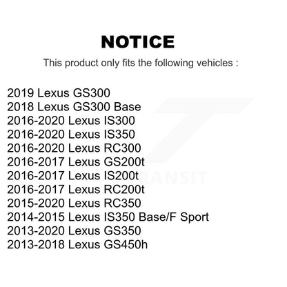 Kit de plaquettes de frein en céramique, Rotors de frein à fente arrière percés pour Lexus IS300 IS350 GS350 RC35