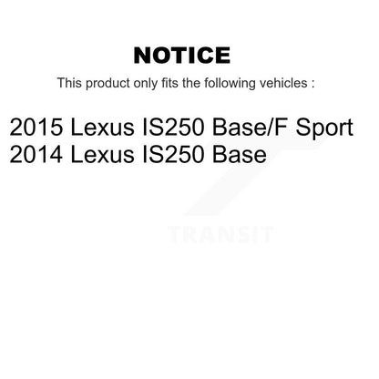 Rotor de frein à disque fendu percé à revêtement arrière et kit de plaquettes en céramique pour Lexus IS25