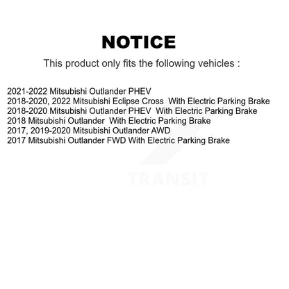Rotor de frein à fente percée arrière et Kit de plaquettes en céramique pour Mitsubishi Outlander Eclips