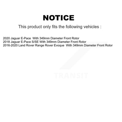 Kit de plaquettes en céramique pour Rotors de frein à fente avant, pour Land Rover Range Evoque Jagua